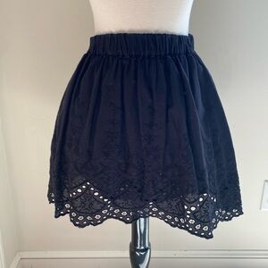 • Black Crochet Skirt •